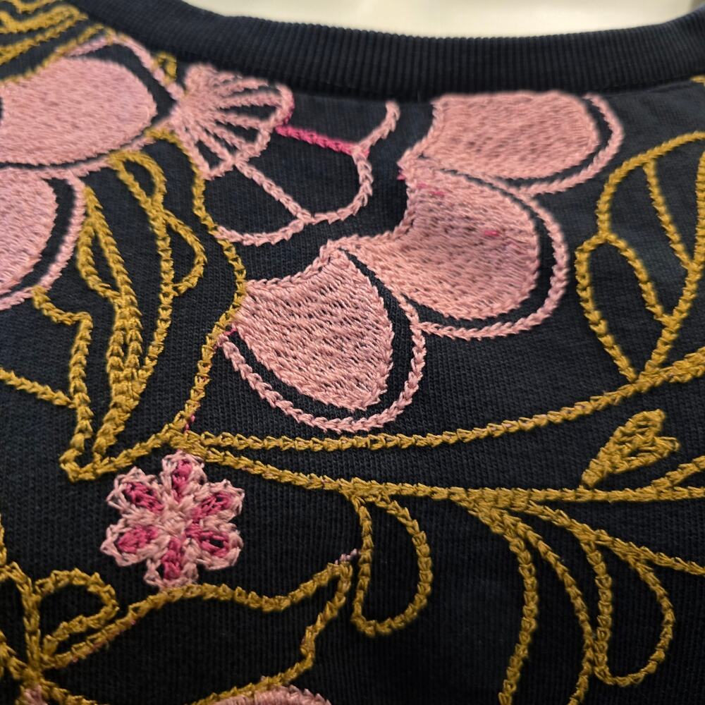 Anthropologie Embroidered Floral Sweatshirt - Picture 4 of 6
